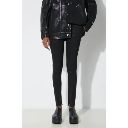 Zdjęcie Rick Owens jeansy Denim Pants Dirt Waist Leggings damskie kolor czarny DS01D1320.SBF.09