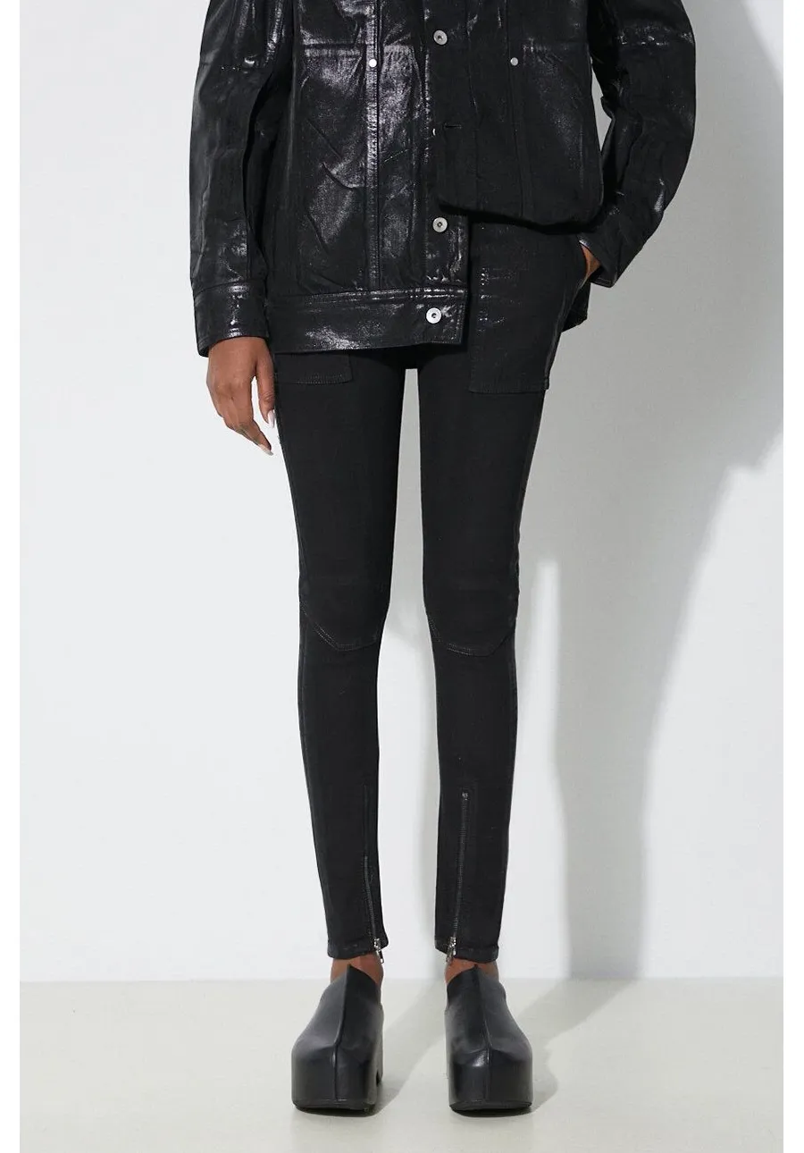 obrazek 1 Rick Owens jeansy Denim Pants Dirt Waist Leggings damskie kolor czarny DS01D1320.SBF.09