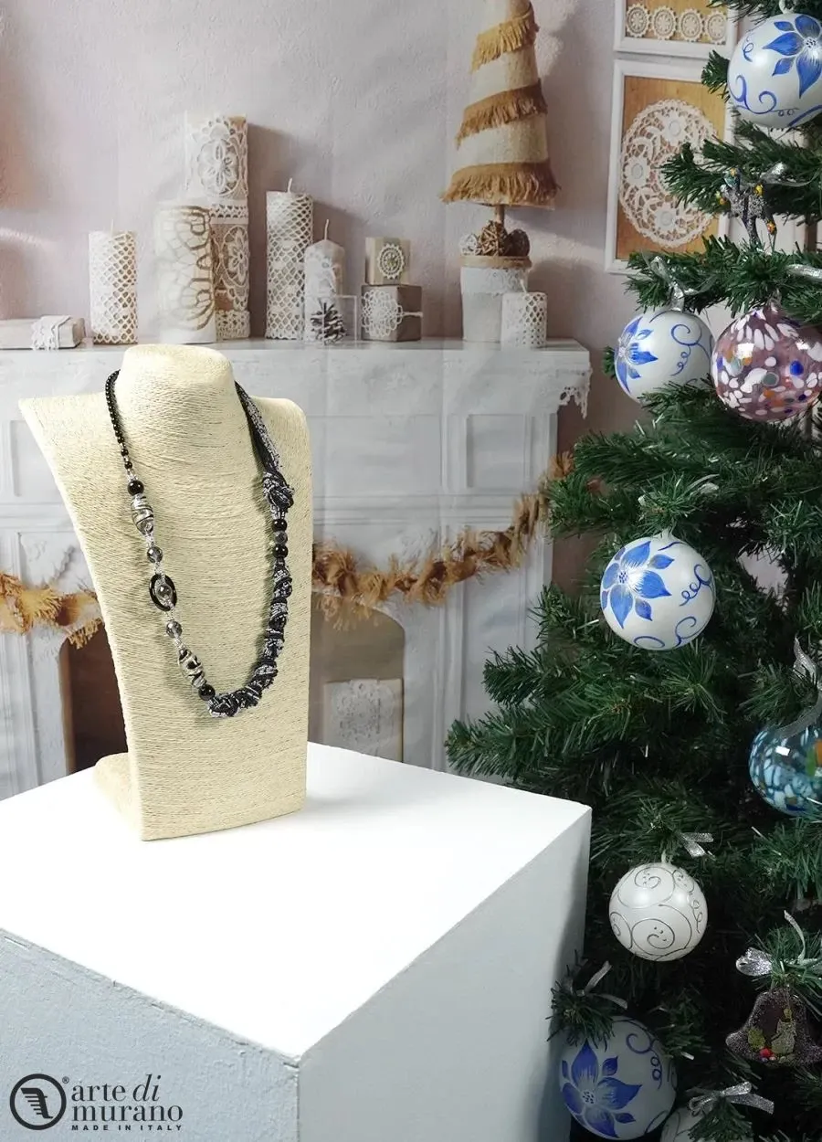 obrazek 1 Stylowy naszyjnik z koralików ze szkła Murano