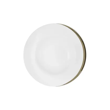 Zdjęcie Zjawiskowy porcelanowy talerz do zupy 23 cm - Porcel