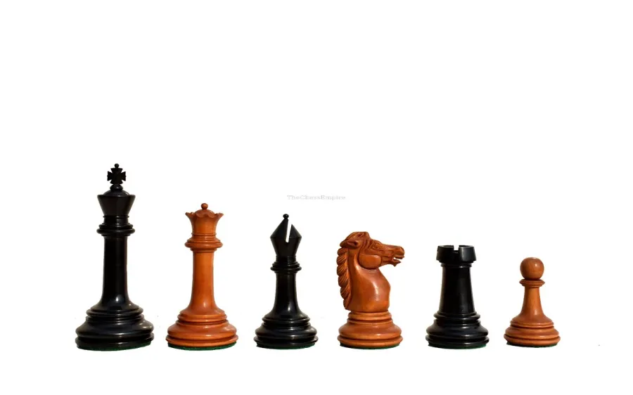 obrazek 2 Stylowe pionki szachowe z postarzanego bukszpanu i hebanu - The Chess Empire