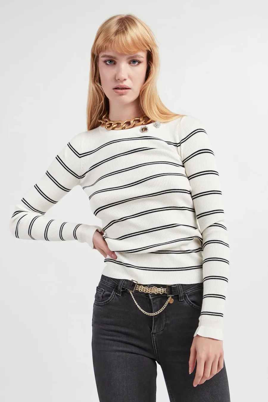 obrazek 1 Sweter damski w paski LIU JO Liu Jo
