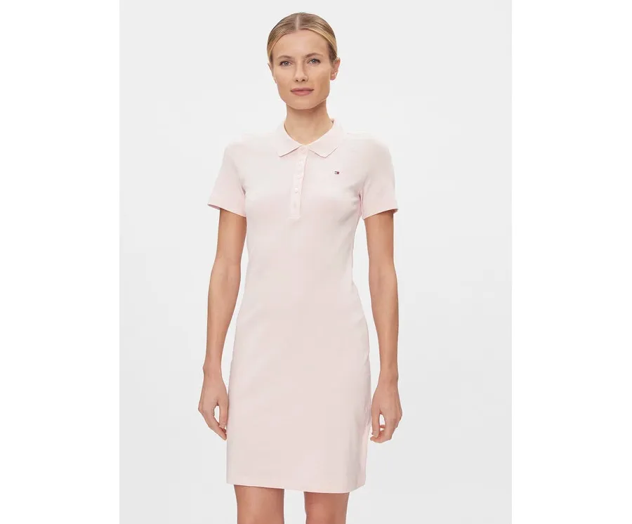 obrazek 1 Tommy Hilfiger Sukienka codzienna 1985 WW0WW37853 Różowy Slim Fit