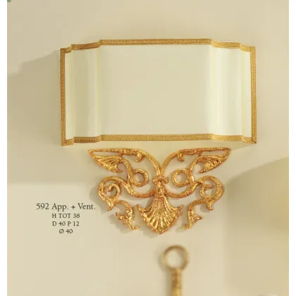 Zdjęcie Stylowa lampa ścienna z „fryzem” i wachlarzem - Il Paralume Marina