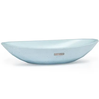 Zdjęcie Ekskluzywna umywalka 60 cm DIAMOND BASIC – bardzo jasny kobaltowy, bez dekoru, bez lakieru