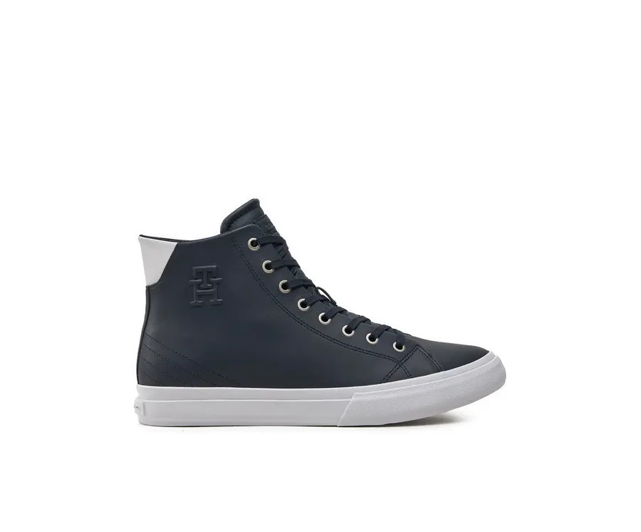 obrazek 1 Tommy Hilfiger Sneakersy Th Hi Vulc Street Lth Ess FM0FM04897 Niebieski