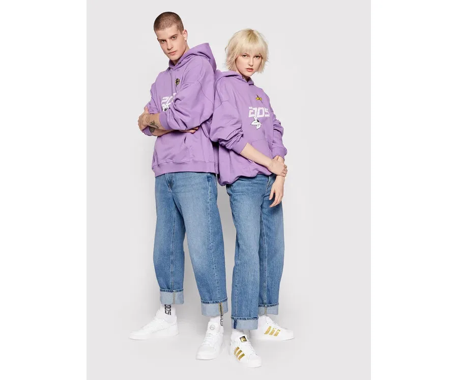 obrazek 1 2005 Bluza Unisex Garden Fioletowy Relaxed Fit
