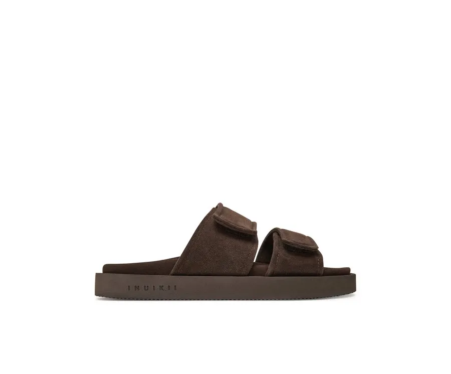 obrazek 1 Inuikii Klapki Suede Double Band 50102-510 Brązowy
