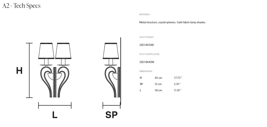 obrazek 3 Osobliwe oświetlenie do domu - stylowa lampa ścienna Cristalis
