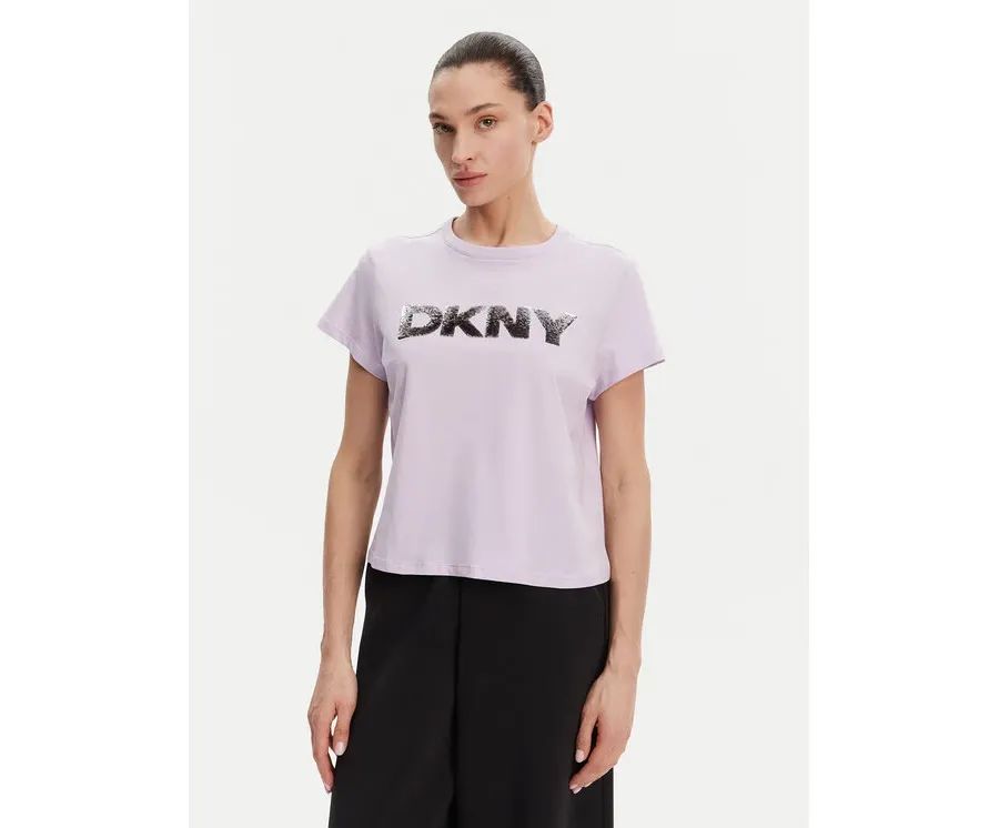 obrazek 1 DKNY T-Shirt DP4T1035 Fioletowy Regular Fit