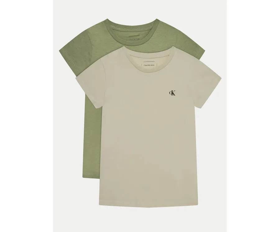 obrazek 1 Calvin Klein Jeans Komplet 2 t-shirtów IG0IG01258 Khaki Slim Fit