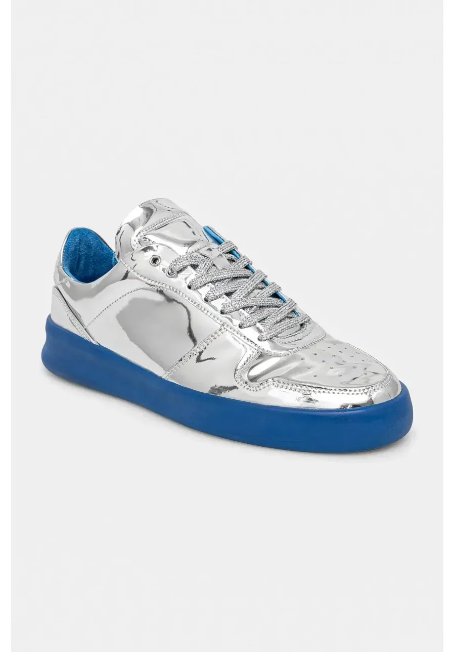 obrazek 1 VOR sneakersy skórzane 5A kolor srebrny 5A.Cromato