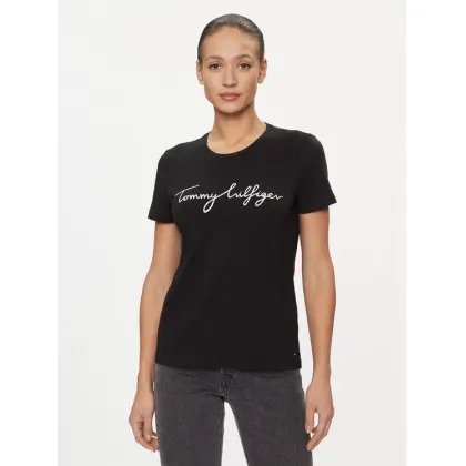 Zdjęcie Tommy Hilfiger T-Shirt Heritage Crew Neck Graphic Tee WW0WW24967 Czarny Regular Fit