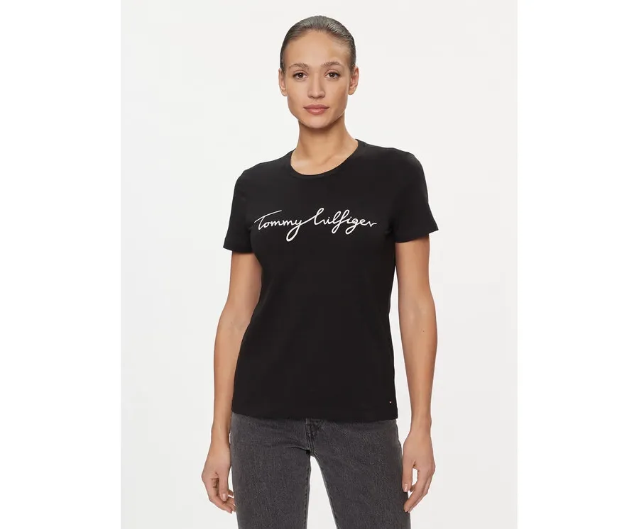 obrazek 1 Tommy Hilfiger T-Shirt Heritage Crew Neck Graphic Tee WW0WW24967 Czarny Regular Fit