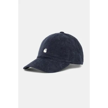 Zdjęcie Carhartt WIP czapka z daszkiem Harlem Cap kolor granatowy gładka I028955.11AXX