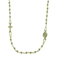 Zdjęcie Łańcuszek różaniec choker z błyszczącymi koralikami 45 cm