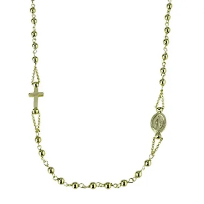 Zdjęcie Łańcuszek różaniec choker z błyszczącymi koralikami 45 cm