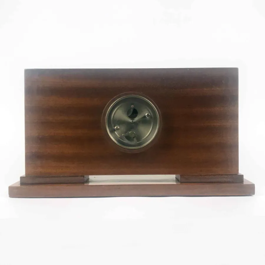 obrazek 6 Art Dèco Mautre Efes Zegar stołowy z kopertą z wrzośca i metalową tarczą