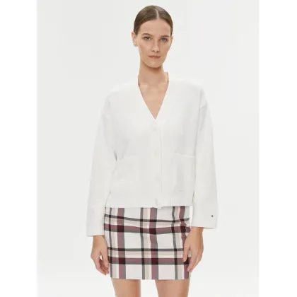 Zdjęcie Tommy Hilfiger Kardigan WW0WW39015 Écru Relaxed Fit