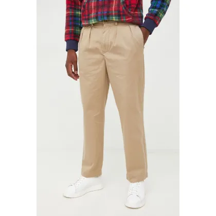 Zdjęcie Polo Ralph Lauren spodnie bawełniane męskie kolor zielony w fasonie chinos