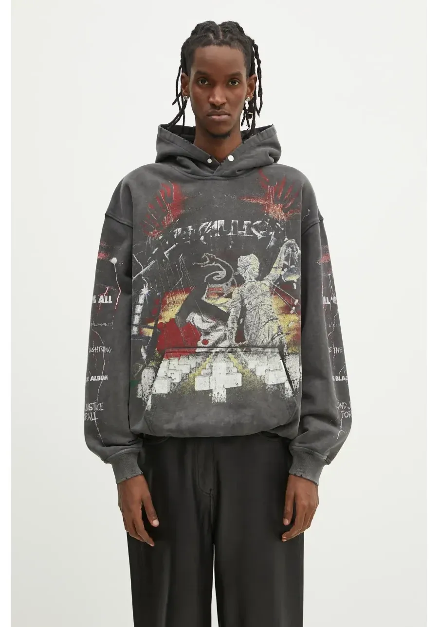obrazek 1 Represent bluza bawełniana Metallica Master Of Puppets Hoodie męska kolor szary z kapturem wzorzysta MLM4374.020