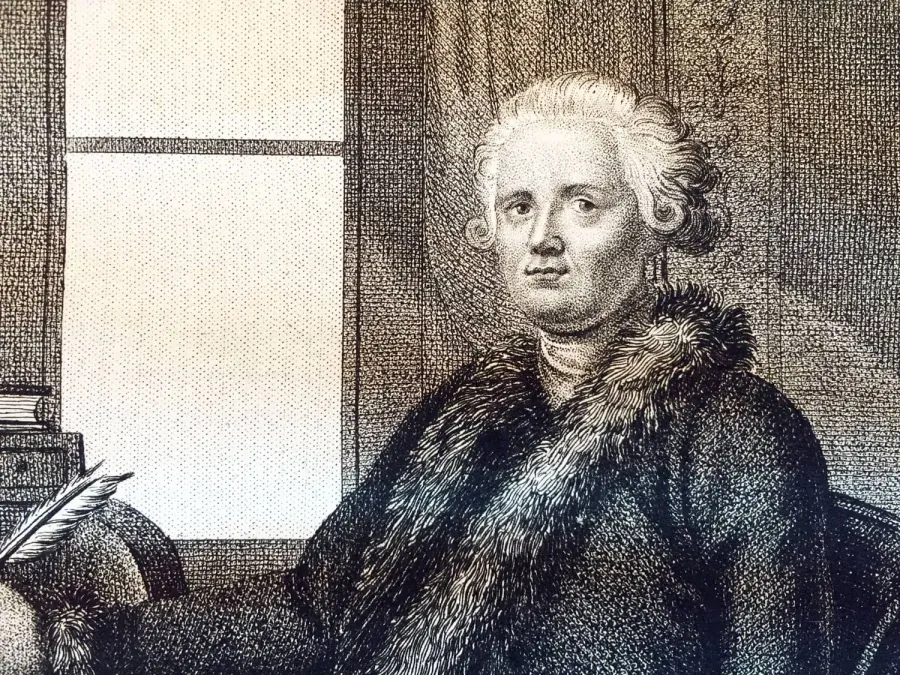 obrazek 2 Portret Pietro Verri. Akwaforta pointillé na blasze miedzianej, rysowana przez Bramatiego i grawerowana przez Sasso