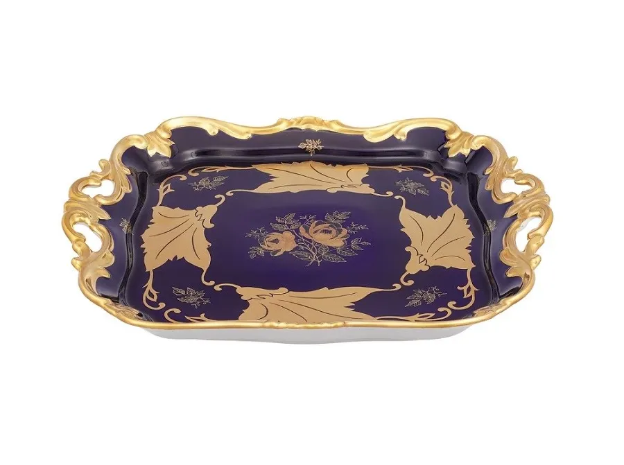 obrazek 1 Granatowy talerz z porcelany
