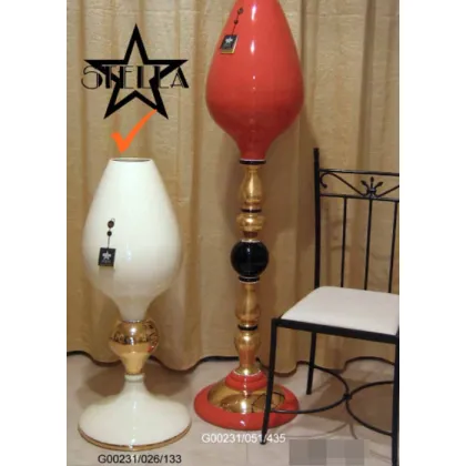 Picture Prestigious ceramic beige and gold vase with Swarovski crystals