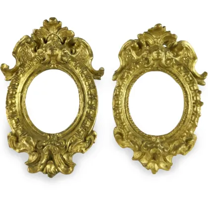 Picture A pair of Roman gilded terracotta frames from the 18th century