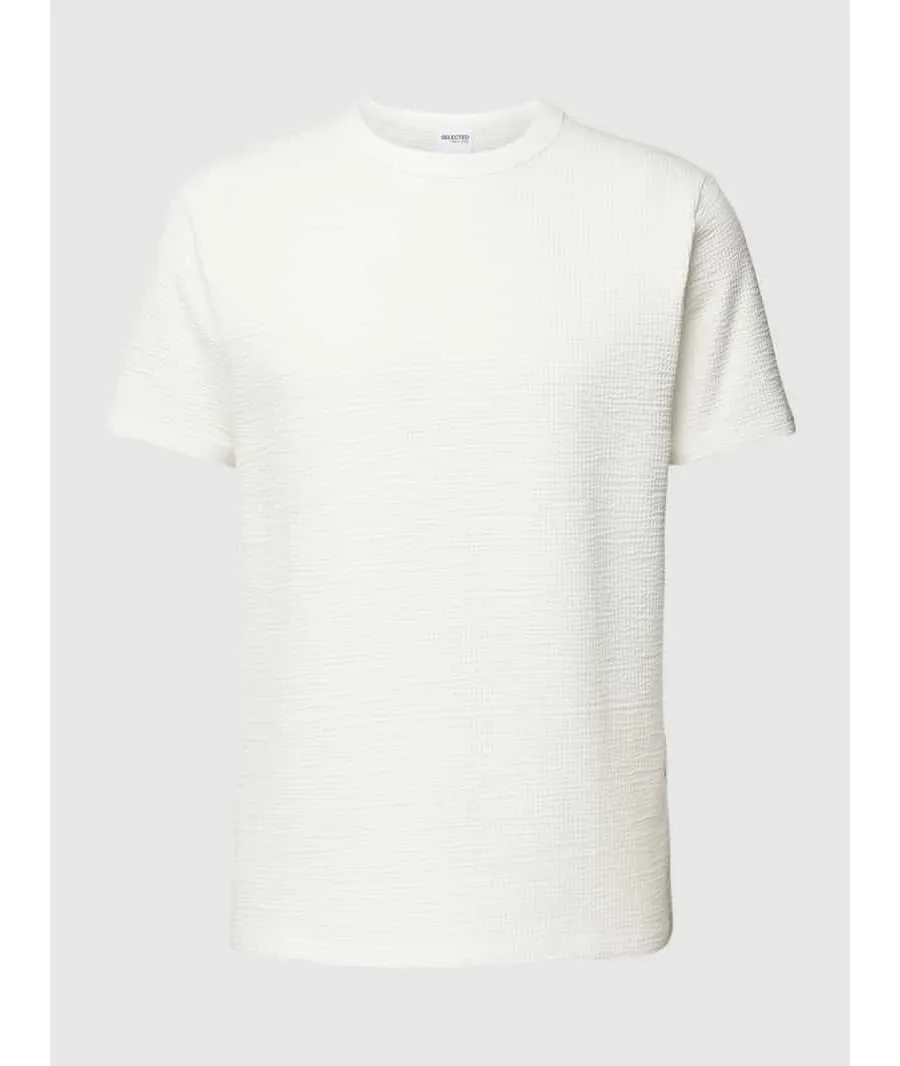 obrazek 1 T-shirt z prążkowanym, okrągłym dekoltem model ‘SANDER’