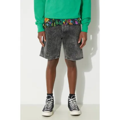 Zdjęcie Aries szorty jeansowe Acid Wash Denim Short męskie kolor czarny SUAR30204
