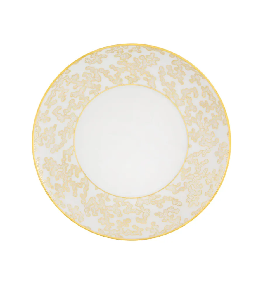 obrazek 1 Talerz do zupy Caillouté z porcelany ze złotym wzorem - Vista Alegre