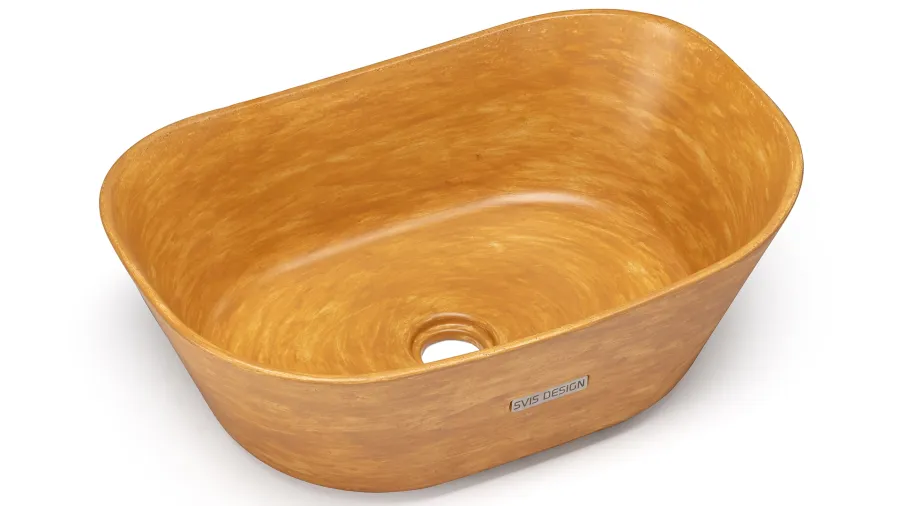 obrazek 2 Stylowa umywalka 50 cm LIBRA BASIC – PATINA, ochra, lakier matowy