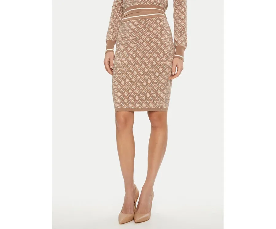 obrazek 1 Guess Spódnica ołówkowa W4BD53 Z37K0 Beżowy Regular Fit