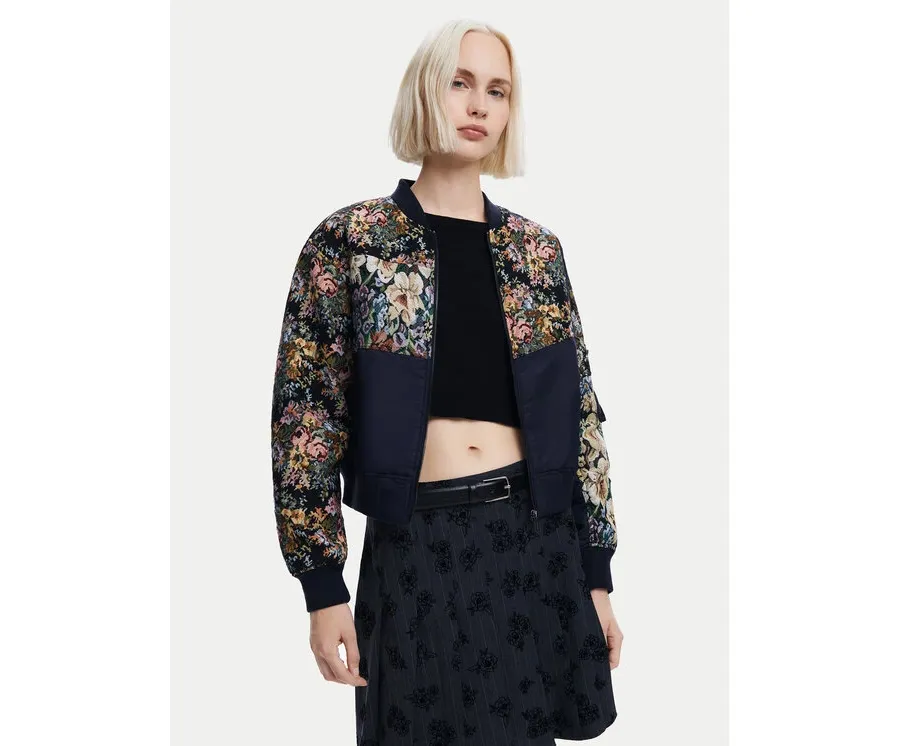 obrazek 1 Desigual Kurtka bomber Roterdam 24WWEWB1 Czarny Regular Fit