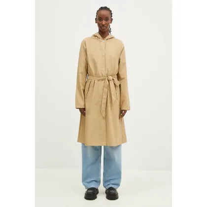 Zdjęcie Rains kurtka A-Line Longer W Jacket W3 damska kolor beżowy przejściowa 12040.24