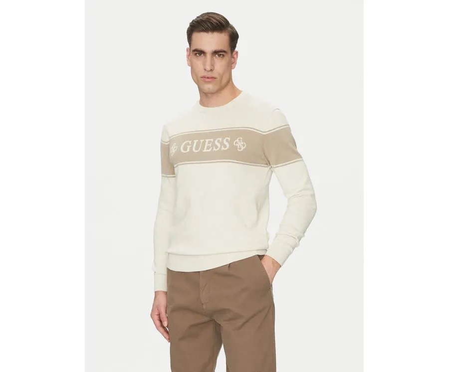 obrazek 1 Guess Sweter M5GR05 Z3MI1 Beżowy Regular Fit