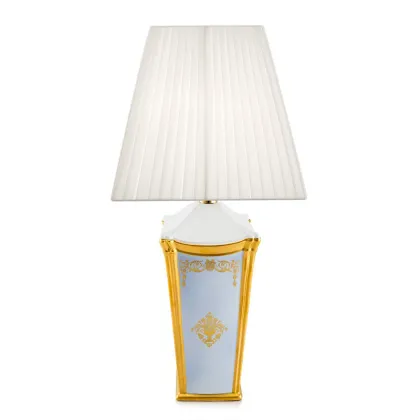 Zdjęcie Jasnoniebieska matowa lampa do sypialni