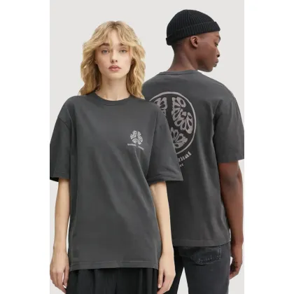 Zdjęcie Samsoe Samsoe t-shirt bawełniany SAJOURNAL kolor szary z nadrukiem U24400006