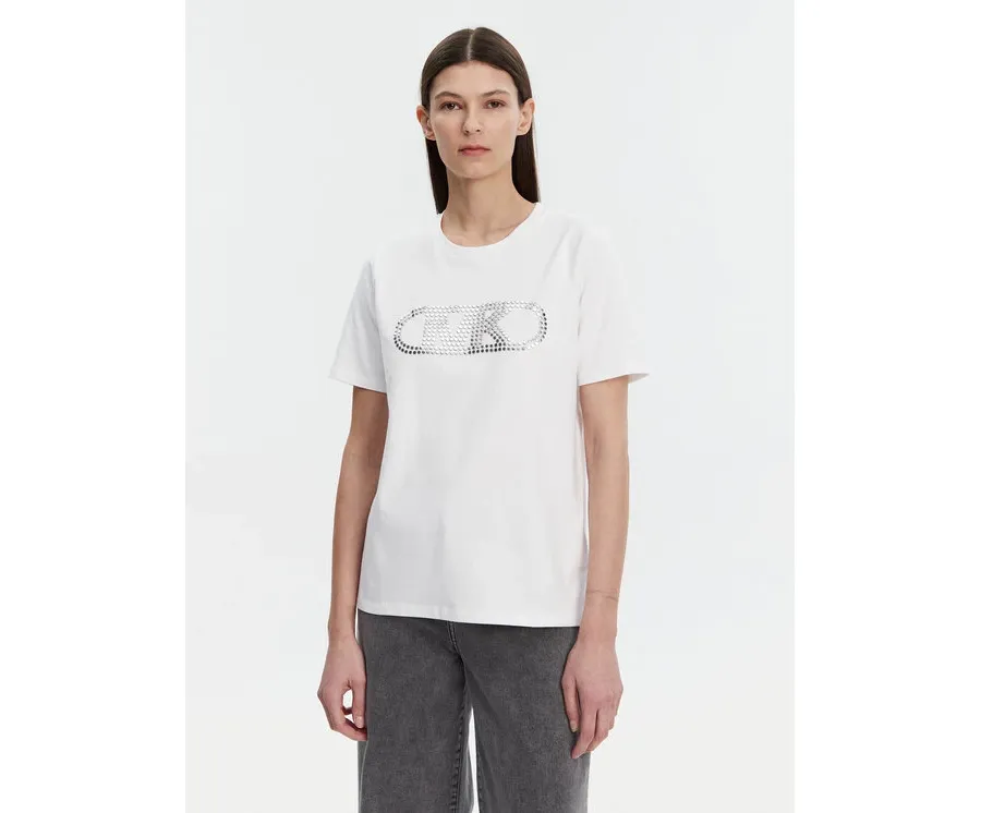 obrazek 1 MICHAEL Michael Kors T-Shirt MS551SC2ZU Biały Regular Fit