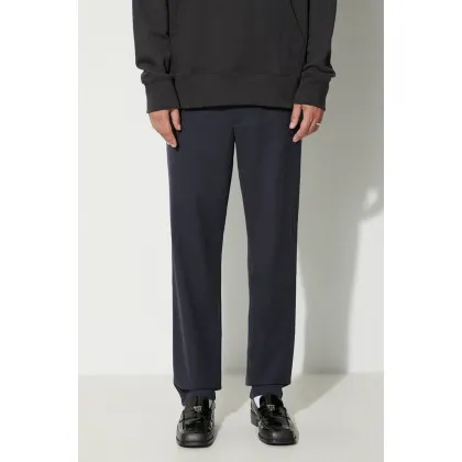 Zdjęcie Norse Projects spodnie z domieszką wełny Ezra Relaxed Cotton Wool Twill Trouser kolor granatowy w fasonie chinos N25-0391-7004