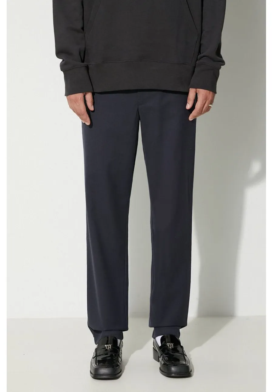 obrazek 1 Norse Projects spodnie z domieszką wełny Ezra Relaxed Cotton Wool Twill Trouser kolor granatowy w fasonie chinos N25-0391-7004