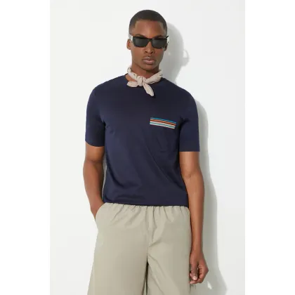Zdjęcie Paul Smith t-shirt bawełniany męski kolor granatowy gładki M1R-306U-H00088