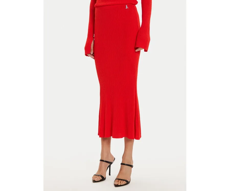 obrazek 1 Patrizia Pepe Spódnica midi 8G0423/K9J5-R835 Czerwony Regular Fit