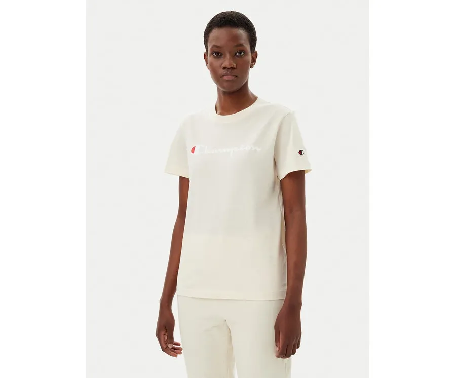 obrazek 1 Champion T-Shirt 118090 Écru Slim Fit