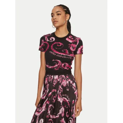 Zdjęcie Versace Jeans Couture T-Shirt 77HAH608 JS409 Czarny Slim Fit