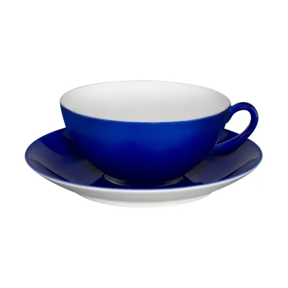 Picture Blue porcelain tea cup and saucer from a colorful unique collection - 4 pieces - Vista Alegre