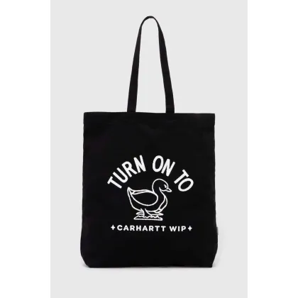Zdjęcie Carhartt WIP torebka bawełniana Stamp Tote kolor czarny I033629.0D2XX