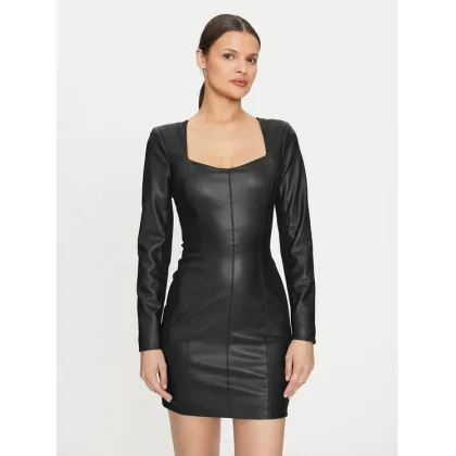Zdjęcie Guess Sukienka z imitacji skóry 4YGK20 7159A Czarny Regular Fit