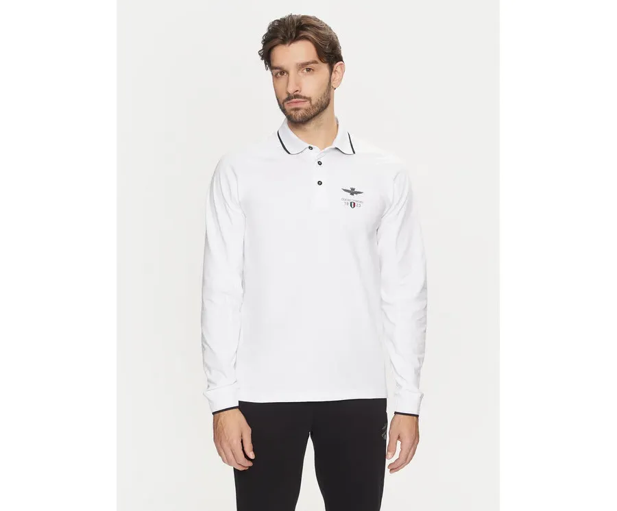 obrazek 1 Aeronautica Militare Polo 242PO1824J612 Biały Regular Fit